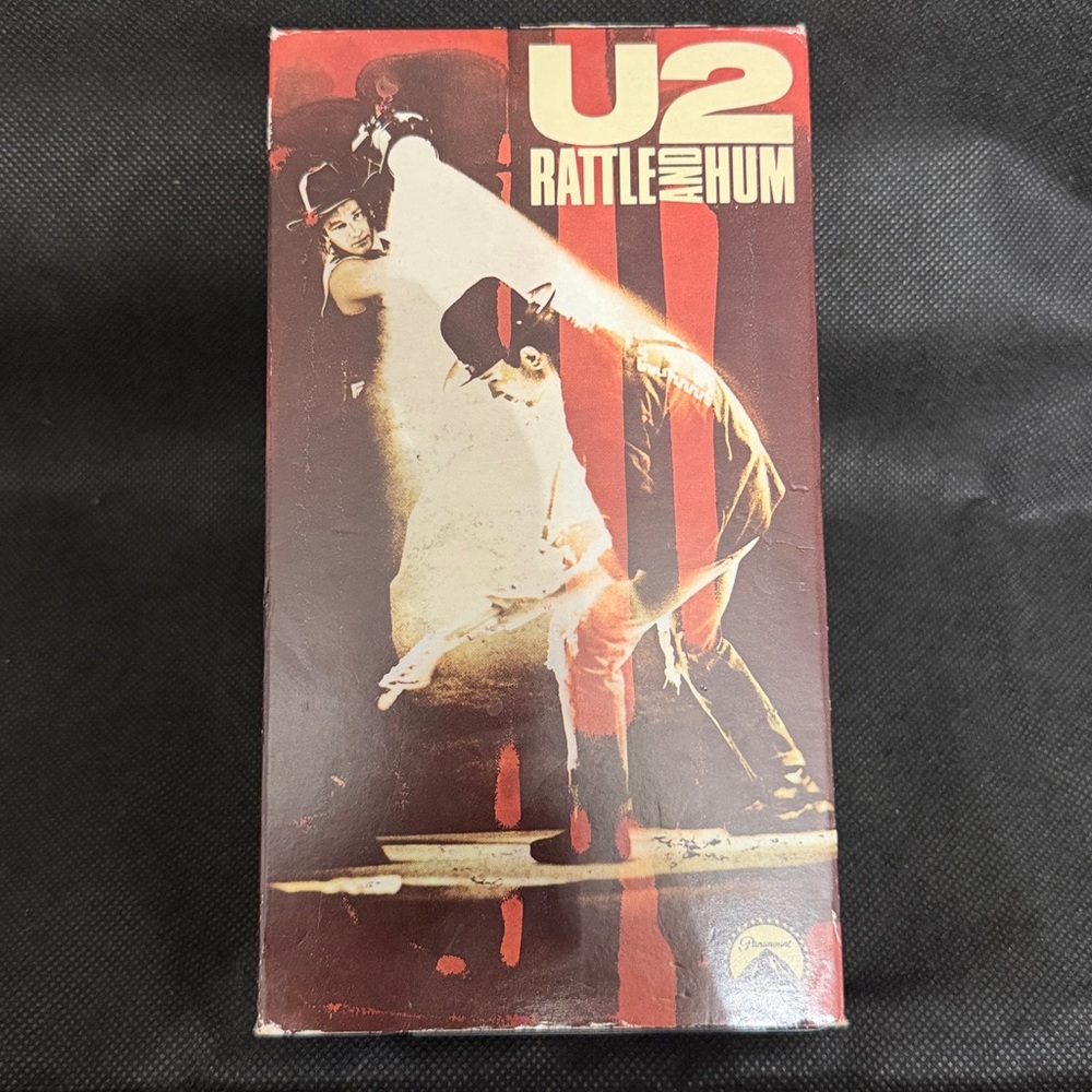 Vintage U2: Rattle and Hum VHS tape released by Paramount Pictures in 1988